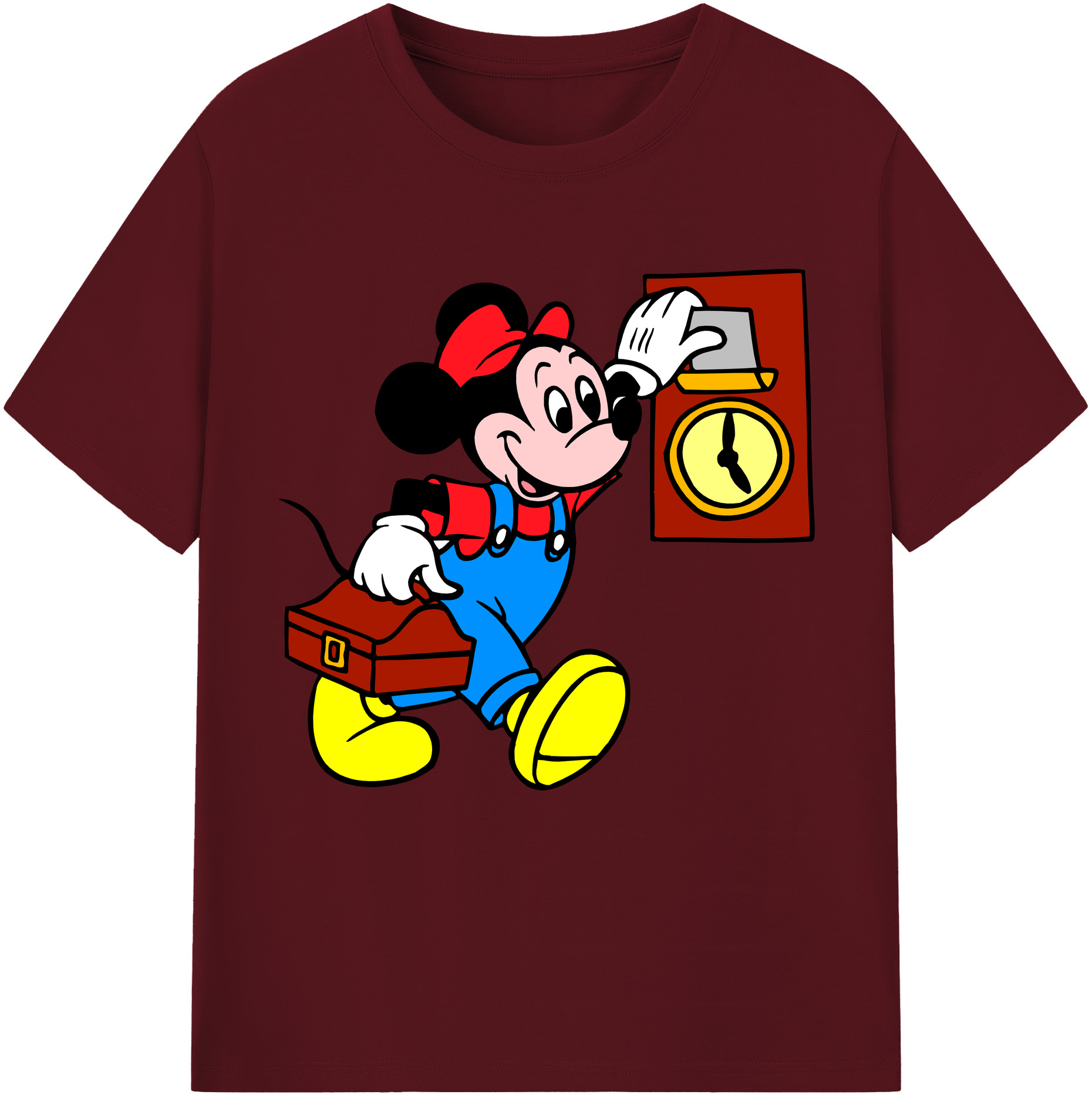 （画像用） ミッキーマウス Mickey Mouse 綿100％半袖Tシャツ（フロントプリント）